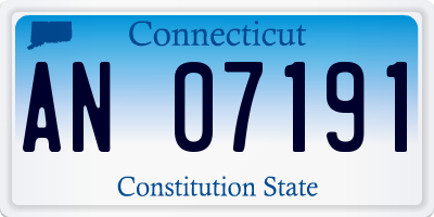 CT license plate AN07191