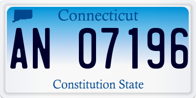 CT license plate AN07196