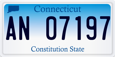 CT license plate AN07197