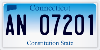 CT license plate AN07201