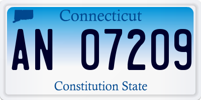 CT license plate AN07209