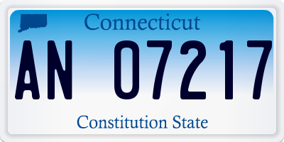 CT license plate AN07217