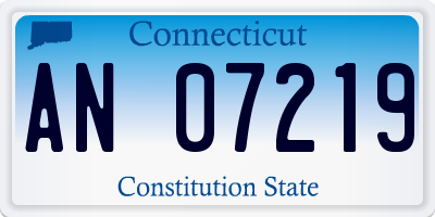 CT license plate AN07219