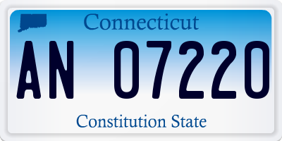 CT license plate AN07220