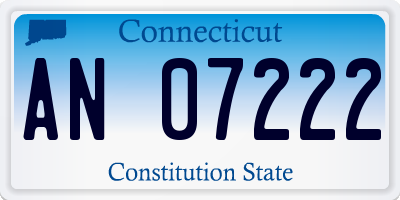 CT license plate AN07222