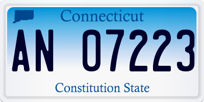 CT license plate AN07223