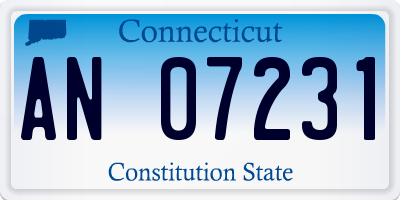 CT license plate AN07231