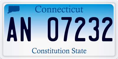 CT license plate AN07232