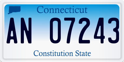 CT license plate AN07243