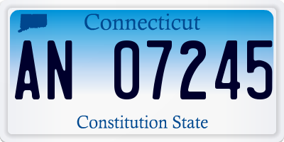 CT license plate AN07245
