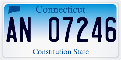 CT license plate AN07246