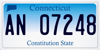 CT license plate AN07248