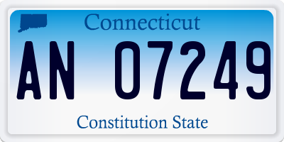 CT license plate AN07249