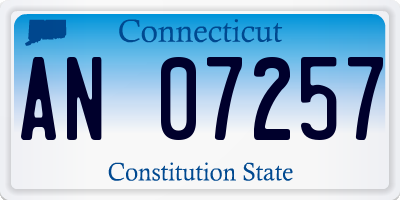 CT license plate AN07257