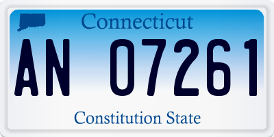 CT license plate AN07261