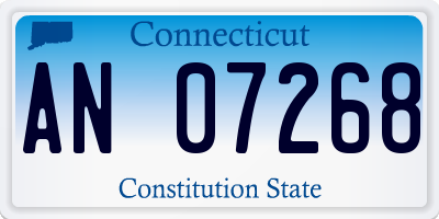 CT license plate AN07268