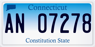 CT license plate AN07278