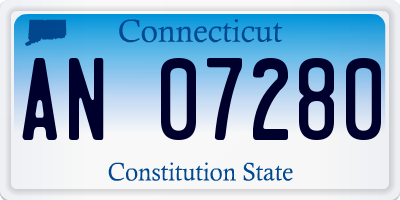 CT license plate AN07280