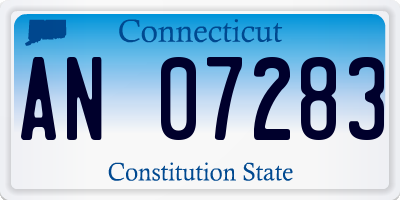 CT license plate AN07283