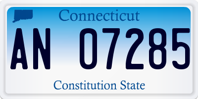 CT license plate AN07285