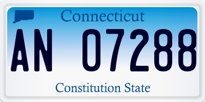 CT license plate AN07288