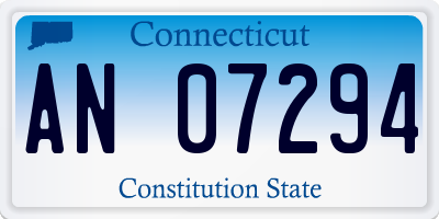 CT license plate AN07294