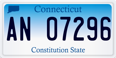 CT license plate AN07296