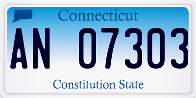 CT license plate AN07303