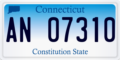 CT license plate AN07310