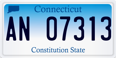 CT license plate AN07313