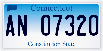 CT license plate AN07320