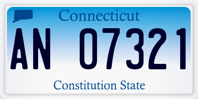 CT license plate AN07321