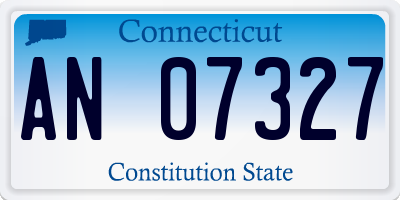 CT license plate AN07327