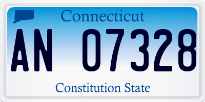 CT license plate AN07328