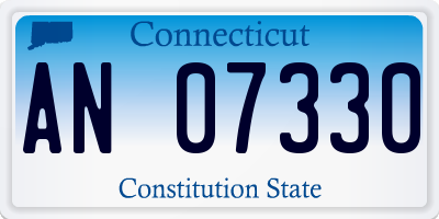 CT license plate AN07330