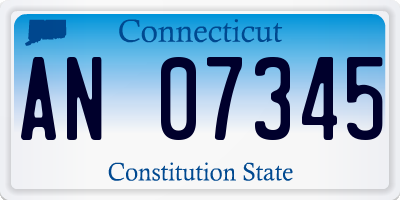 CT license plate AN07345