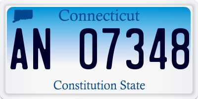 CT license plate AN07348
