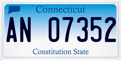 CT license plate AN07352
