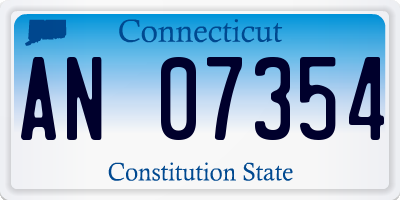 CT license plate AN07354