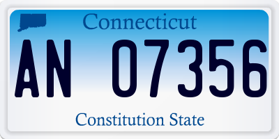 CT license plate AN07356
