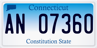 CT license plate AN07360