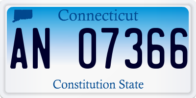 CT license plate AN07366