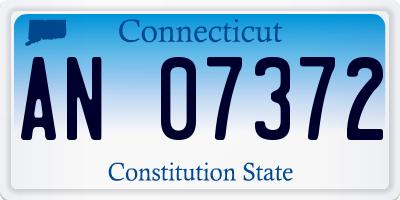 CT license plate AN07372