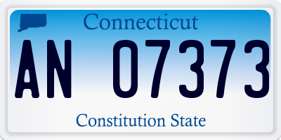 CT license plate AN07373