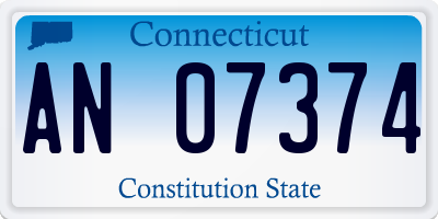 CT license plate AN07374