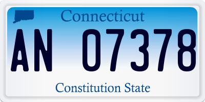 CT license plate AN07378