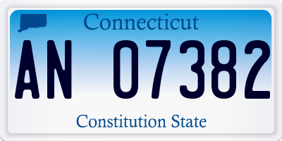 CT license plate AN07382