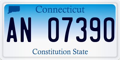 CT license plate AN07390