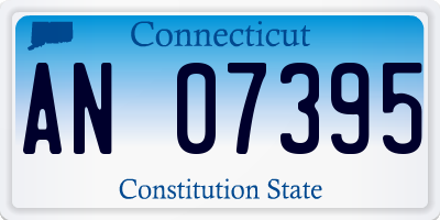 CT license plate AN07395