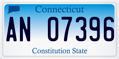 CT license plate AN07396